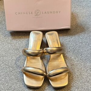 Chinese Laundry Metallic Gold Women's Sandals